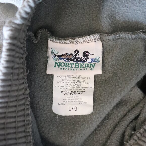 Northern Reflections Women's Green Sz Lrg Relaxed Elastic Fleece Sweatpants - Picture 11 of 12